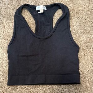 ribbed razor back tank top